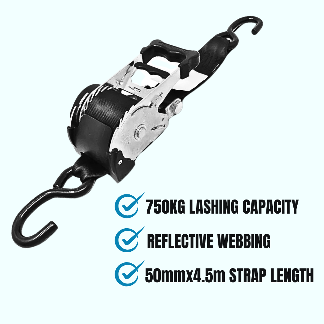 4.5m Lock N Go Retractable Ratchet Strap